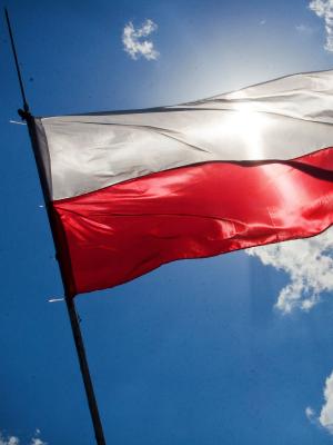天空蓝旗波兰移动壁纸