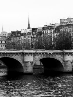 巴黎新橋單色手機壁紙