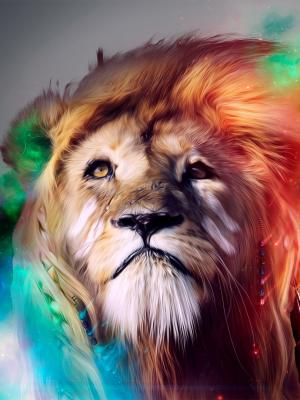 狮子抽象手机壁纸