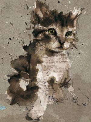猫绘画手机壁纸