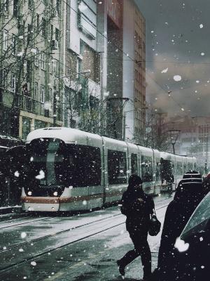 冬季城市景观手机壁纸