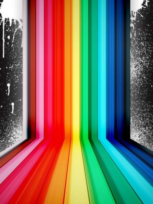 彩虹条纹手机壁纸