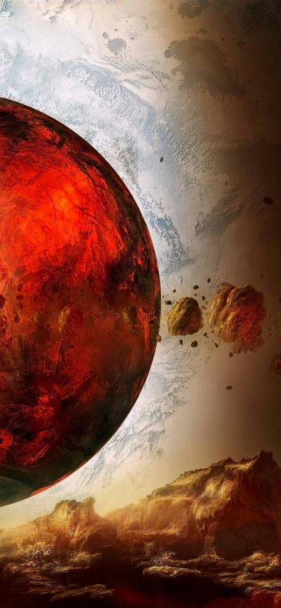 红色星球宇宙星系图片