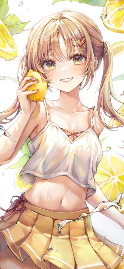 夏日柠檬少女清凉图片