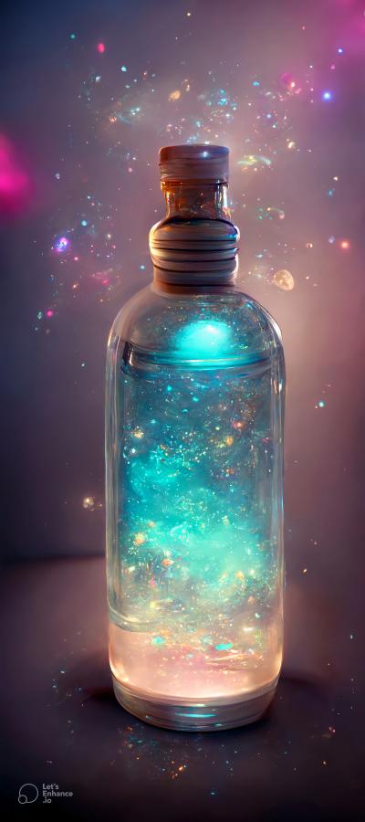 许愿瓶里集满了亮晶晶的愿望