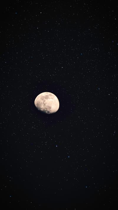 夜晚月亮图片星河围绕
